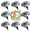VIBOOS Solar Ground Lights, Upgraded Outdoor Garden Waterproof Bright in-Ground
