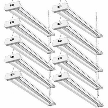 Bbounder 10 Pack 4ft Led Shop Light, Led Utility Shop Light, 48 Inch Linkable In