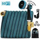 Knoikos Expandable Garden Hose 50ft - Expanding Flexible Water Hose with 10 Func