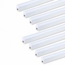 (Pack of 8) LED T5 Integrated Single Fixture 4FT,20W,2200lm,6500K (Super Bright