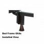 Home's Place Bed Frame Feet Replacement, Plastic Bed Frame Glide Leg with Socket