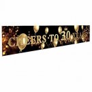 Ushinemi 30th Happy Birthday Banner, 30 Anniversary Decorations, Cheers to 30 Ye