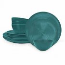 Zak Designs American Conventional Melamine Dinnerware Set Includes Dinner Plates