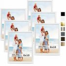 LaVie Home 8x10 Picture Frames (6 Pack, White) Simple Designed Photo Frame with