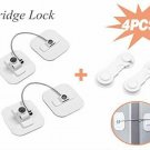 Refrigerator Lock Fridge Lock with Keys Freezer Lock & Child Safety Cabinet 4pcs