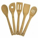 Totally Bamboo 5-Piece Cooking Utensil Set, Solid Bamboo cooking tools, each 12"