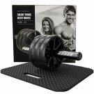 RHYTHM FUN Tri-Wheel Ab Roller Wheel with Knee Mat, Ab Roller for Abs Workout, A