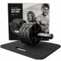 RHYTHM FUN Tri-Wheel Ab Roller Wheel with Knee Mat, Ab Roller for Abs Workout, A