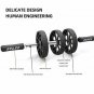 RHYTHM FUN Tri-Wheel Ab Roller Wheel with Knee Mat, Ab Roller for Abs Workout, A