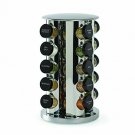 Kamenstein 30020 Revolving 20-Jar Countertop Spice Rack Tower Organizer with Fre