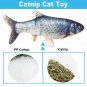 Malier 2 Pack Electric Fish Cat Toy, Realistic Plush Moving Wagging Fish Cat Toy