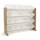 Humble Crew Extra-Large Toy Organizer, 16 Storage Bins, Universal, Natural/White