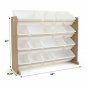 Humble Crew Extra-Large Toy Organizer, 16 Storage Bins, Universal, Natural/White