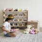 Humble Crew Extra-Large Toy Organizer, 16 Storage Bins, Universal, Natural/White