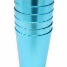 Aluminum Tumbler Reusable 18 OZ Drinking Cups - Bright Anodized Color - Set of 6