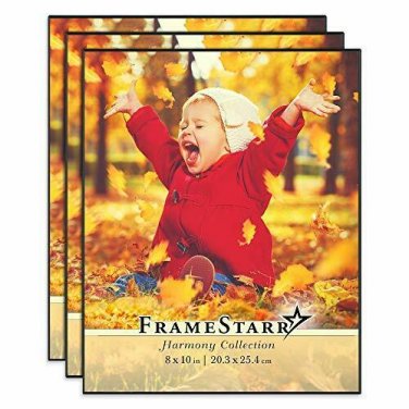 FrameStarr 8x10 Picture Frame Set, Front Loading Contemporary Modern Style, Tabl