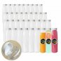 12 OZ Large Diameter Empty Plastic Juice Bottles 36 Pack Clear Disposable Bulk P