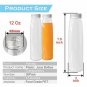 12 OZ Large Diameter Empty Plastic Juice Bottles 36 Pack Clear Disposable Bulk P