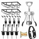 Wine Glass Rack Under Cabinet Stemware Rack- 2 IN 1 Corkscrew Wine Opener and Be