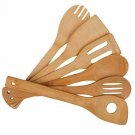 Artmeer Bamboo Utensil Set,Wooden Cooking Spoons and Spatulas,Kitchen Tools,Perf