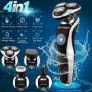 Electric Razor Shaver for Men, 4 in 1 Dry Wet Waterproof men's Rotary Shaver Por