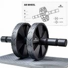 Amonax Ab Wheel Roller with Large Knee Mat for Core Abs Rollout Exercise. Double