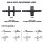 Amonax Ab Wheel Roller with Large Knee Mat for Core Abs Rollout Exercise. Double