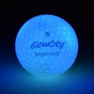 GlowCity Glow-in-The-Dark Golf Balls – 3-Pack of Official Size & Weight LED Neon
