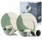 Lekoch 8-Piece Bamboo Tableware Set,Eco-friendly Dinnerware for 2,Bamboo Fiber P