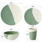 Lekoch 8-Piece Bamboo Tableware Set,Eco-friendly Dinnerware for 2,Bamboo Fiber P