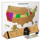 Landmass Scratch Off Map of The United States - White Scratch Off USA Map Poster