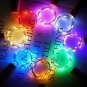 LoveNite Wine Bottle Lights with Cork, Battery Operated 15 LED Cork Shape Silver