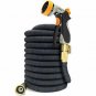50ft Expandable Garden Hose with 8 Pattern Hose Nozzle - 3/4’’ Solid Brass Fitti