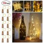 Sanniu Bottles Lights, 10 PacksCork Copper Starry Wine Bottle Fairy Lights for B