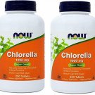 Now Chlorella Tablets,1000mg, 200 Count (Pack of 2) - Premium, Non-GMO Microalga