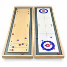 GoSports Shuffleboard and Curling 2 in 1 Table Top Board Game with 8 Rollers - G