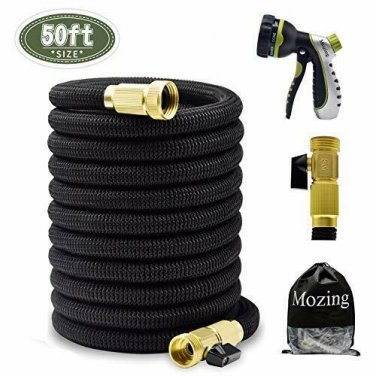 Mozing 50ft Expandable Garden hose - Heavy Duty Expanding Water Hose with 3/4 So