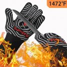 SUMPRO Hot BBQ Gloves Heat Resistant Kitchen Oven Mitts Professional Long Heat R