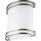 Sunlite 49138-SU LED Half Cylinder Wall Sconce Light Fixture with Brushed Nickel