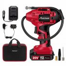Tire Inflator Air Compressor, 20V Cordless Car Tire Pump with Rechargeable Li-io
