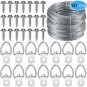 EAONE Picture Hanging Kit, Including Picture Hanging Wire (100 Feet) and 70 Piec