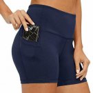 DF-deals Women's High Waist Workout Yoga Shorts with Pockets, Non See-Through Tu