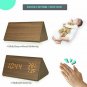 ROBOTIME Triangle Wooden Alarm Clock Electric LED Display Digital Alarm Clock fo