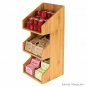 Mind Reader Coffee Condiment and Accessories Caddy Organizer, Bamboo Brown