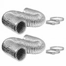 VIVOHOME 4 Inch 25 Feet Aluminum Flexible Dryer Vent Hose with 2 Clamps for HVAC