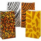 Party Favor Bags - (Pack of 24) Animal Print Safari, Zoo or Jungle Theme Goodie