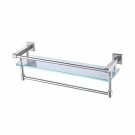 KES Bathroom Glass Shelf with Towel Bar and Rail SUS304 Stainless Steel Brushed