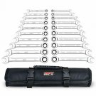MPT 20 Pcs Ratchet Wrench Set Ratchet Wrenches,CRV With Tool Roll,SAE,Metric Com