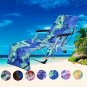 JVJQ Pool Chair Cover with Side Pockets,Microfiber Chaise Lounge Chair Towel Cov