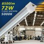 Barrina LED Shop Light, 8FT 72W 8500LM 5000K, Daylight White, V Shape, Clear Cov